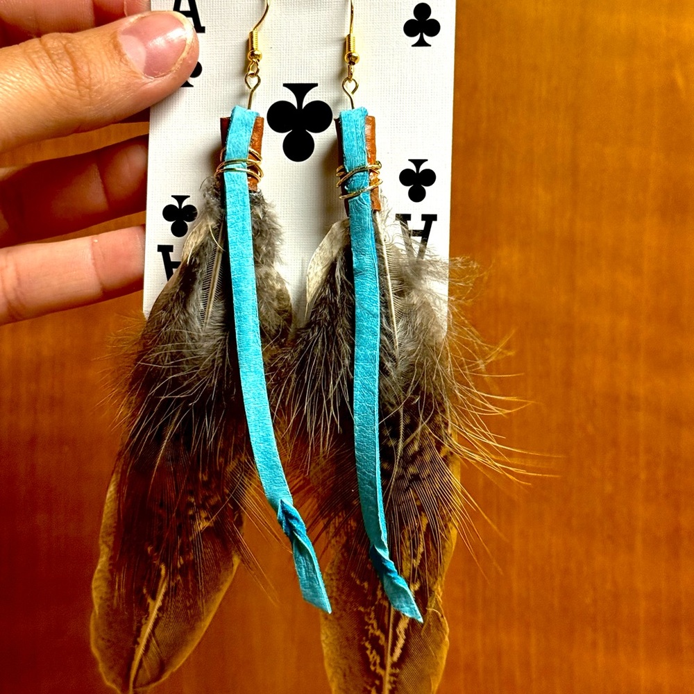 Handmade Feather Earrings – Affordable custom stocking stuffer! - Picture 6 of 9